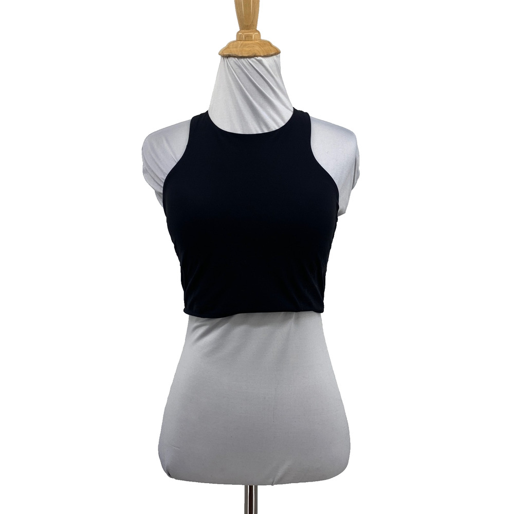 Lululemon Sports Bra Womens 8 Mesh Back Train High Neck Gym Workouts Longline